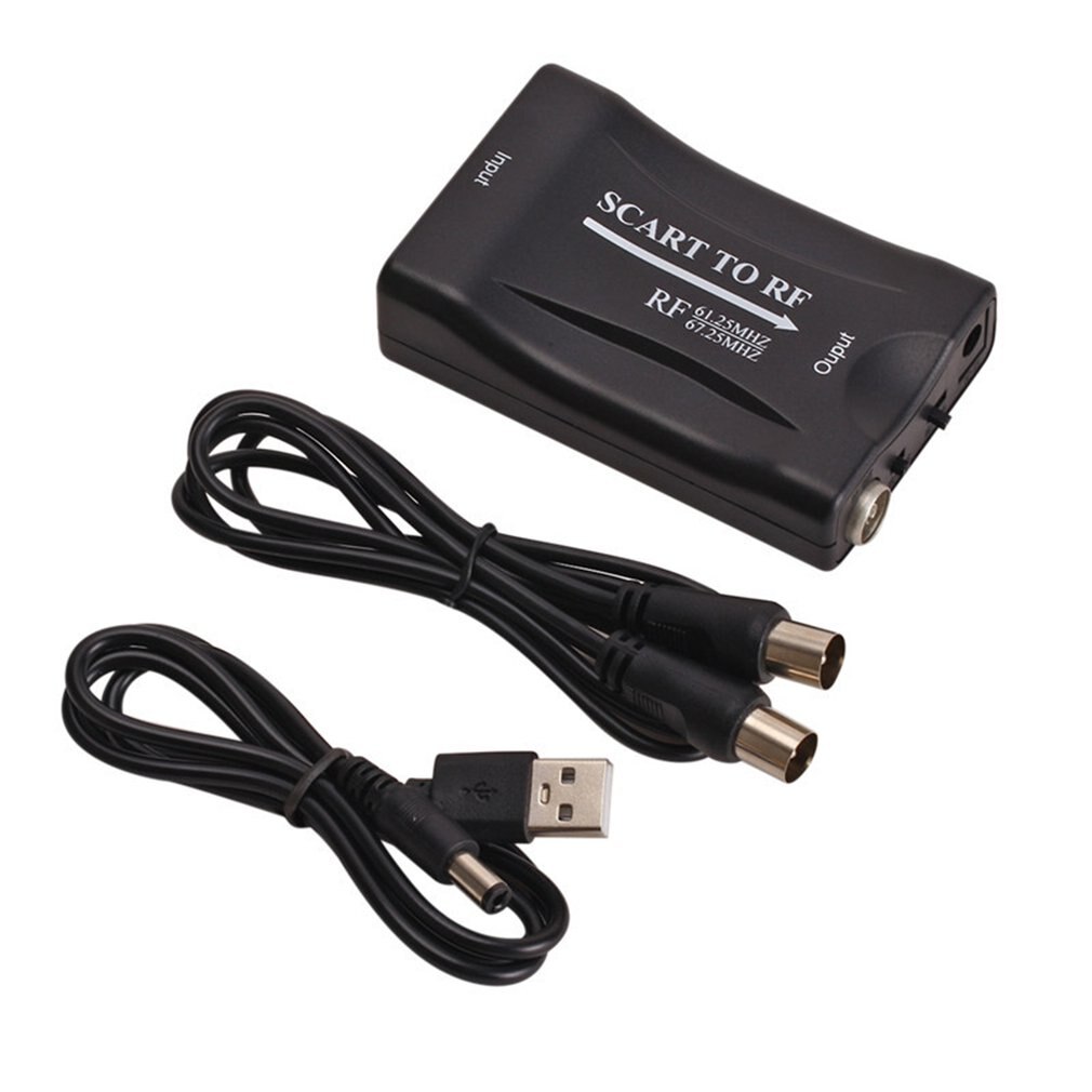 Rf 67.25mhz 61.25mhz Scart Box To Old Tv Scart To RF High Frequency Output Video Converter Signal Conversion