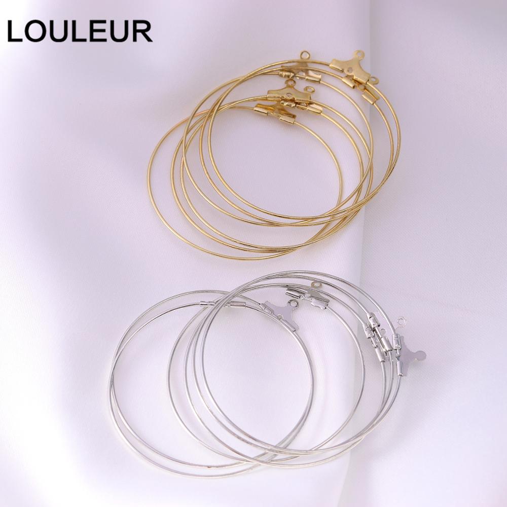 Lote de 30 unidades de pendientes de cobre dorado KC de 30-60mm, aros grandes para la oreja, aros de alambre, pendientes, cables para DIY, suministros para fabricación de joyas