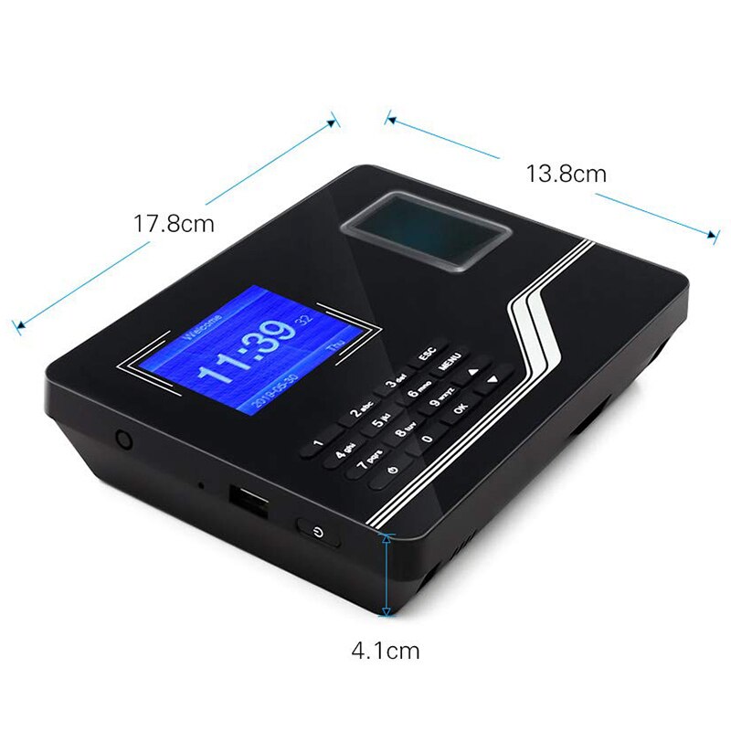US Plug,H5 Attendance Machine ligent Biological Fingerprint Password Attendance Machine Employee Sign-In Recorder