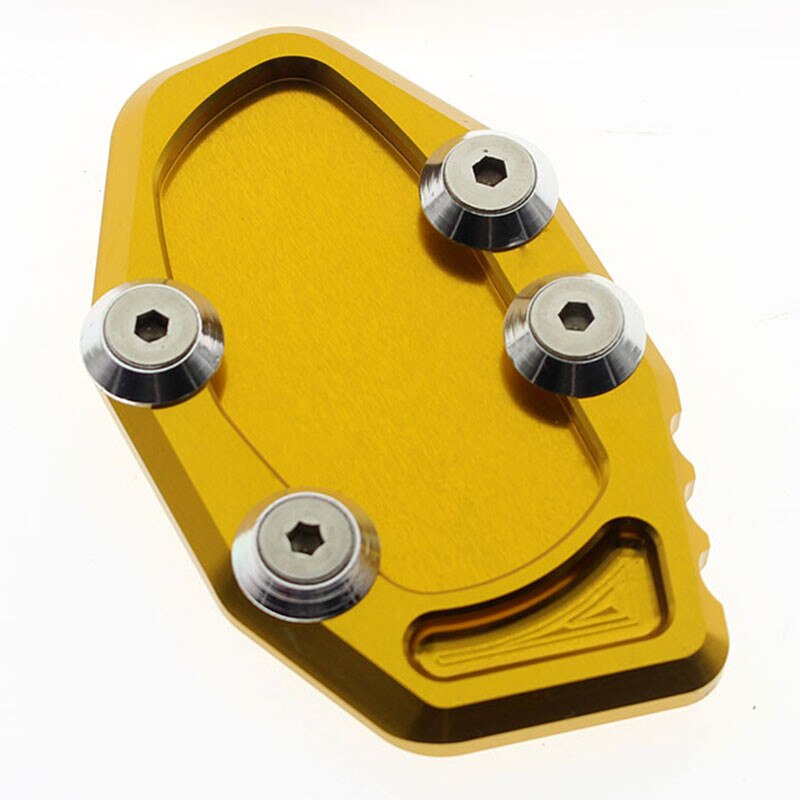 For YAMAHA YZF R25 R3 MT25 MT03 MT-03 Motorcycle Foot Kickstand Side Stand Extension Pad Plate Enlarger Cover: Gold