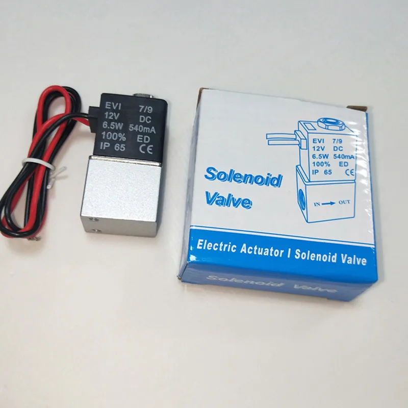 Dc 12V 24V solenoid valve 1/4"1/8"2 normally closed straight acting pneumatic valve