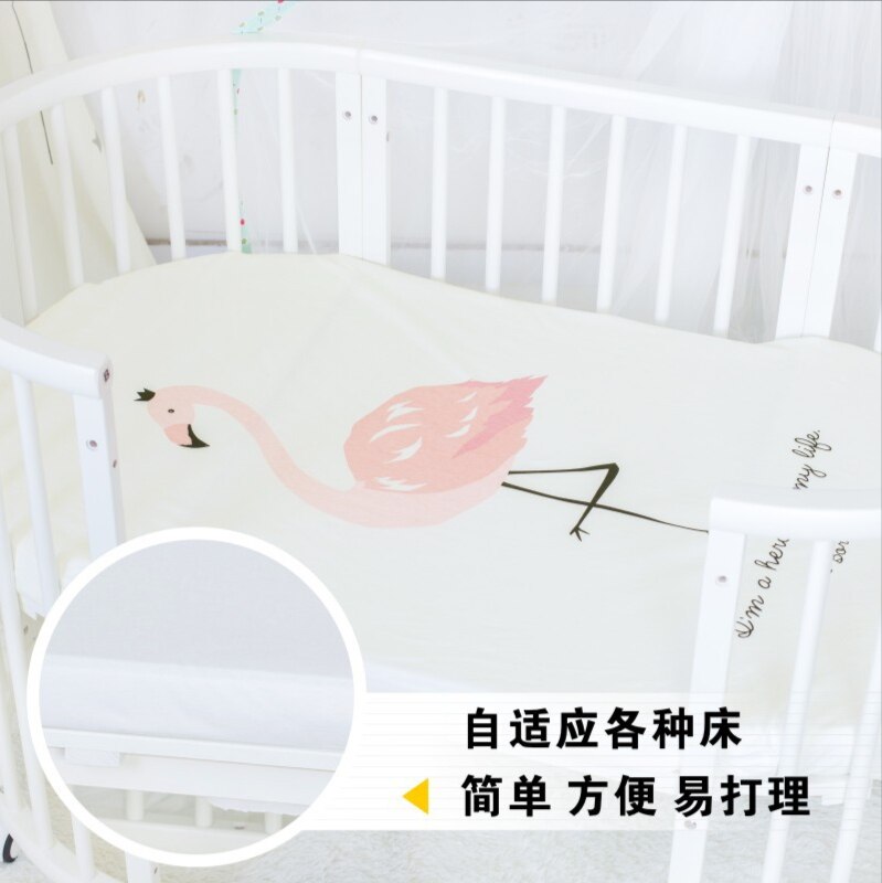 Nyfødt baby monteret krybbe ark tegneserie print lagen baby seng madrasovertræk til unisex drenge piger