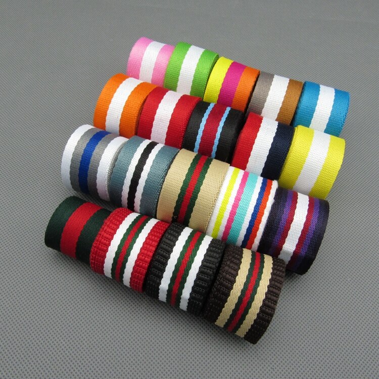 Sangle de 32mm largeurs pour sacs, bagages, vêtements, ceinture, ruban épais, sangles colorées, 5 mètres/lot , 19 couleurs