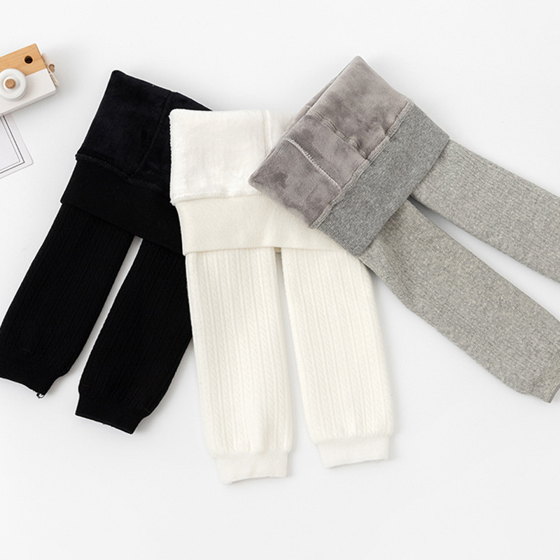 Meisjes Winter Leggings Plus Fluwelen Verdikte Broek Kinderen Kasjmier Broek Bovenkleding Slanke Warme Kinderkleding Katoenen Broek