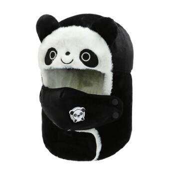 Kinder's earmuffs Hut mit Atmung Ventil warm Winter Samt Bomber Hüte Pro Kinder Jungen Mädchen Karikatur niedlich Ski Deckel: Schwarz