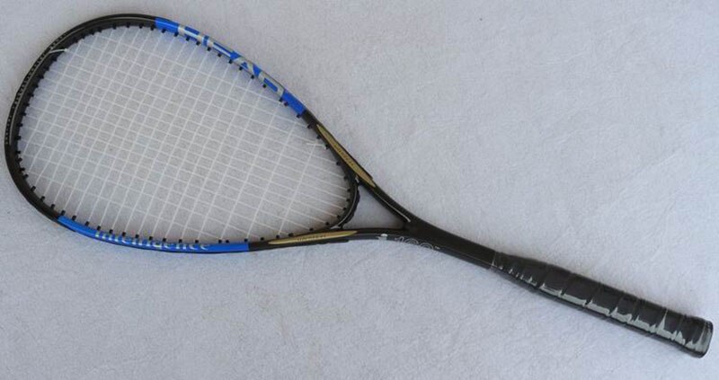 Bedste pris hoved squash ketcher let carbon materiale med squash ketcher taske speed ball ketchere sports træning ketsjer: Blå med taske