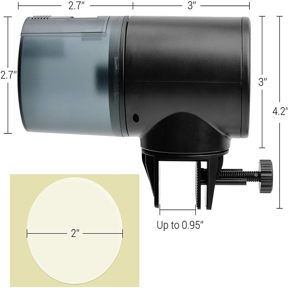 NICREW 200ml Automatic Fish Feeder Programmable Electric Fish Food Dispenser for Aquarium Fish Tank .LCD Digital Timing Feeder