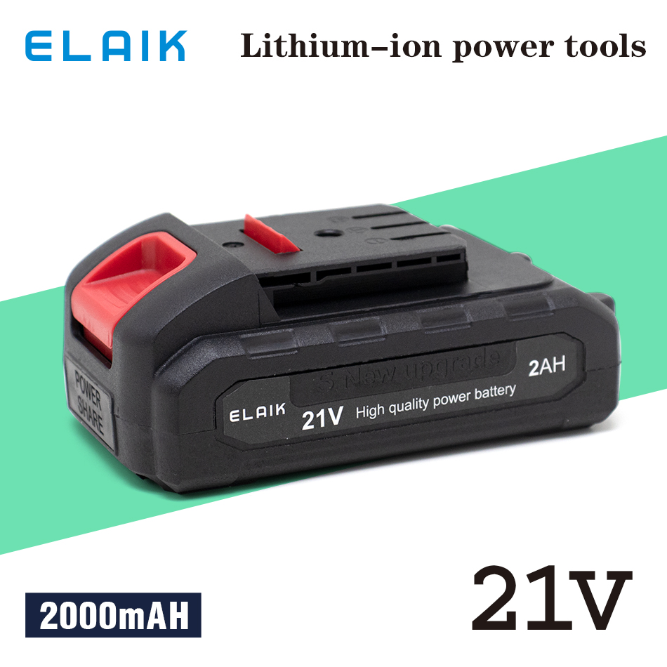 21v 2000 mah högkapacitets uppladdningsbart litiumjonbatteri för dayi 18v/21v