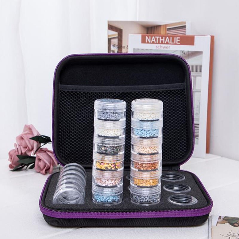 15 gitter zerlegbare diamant-stickerei-zubehör diamant-malboxen kreuzstich-etuis aufbewahrungsorganisator Heimat Lager