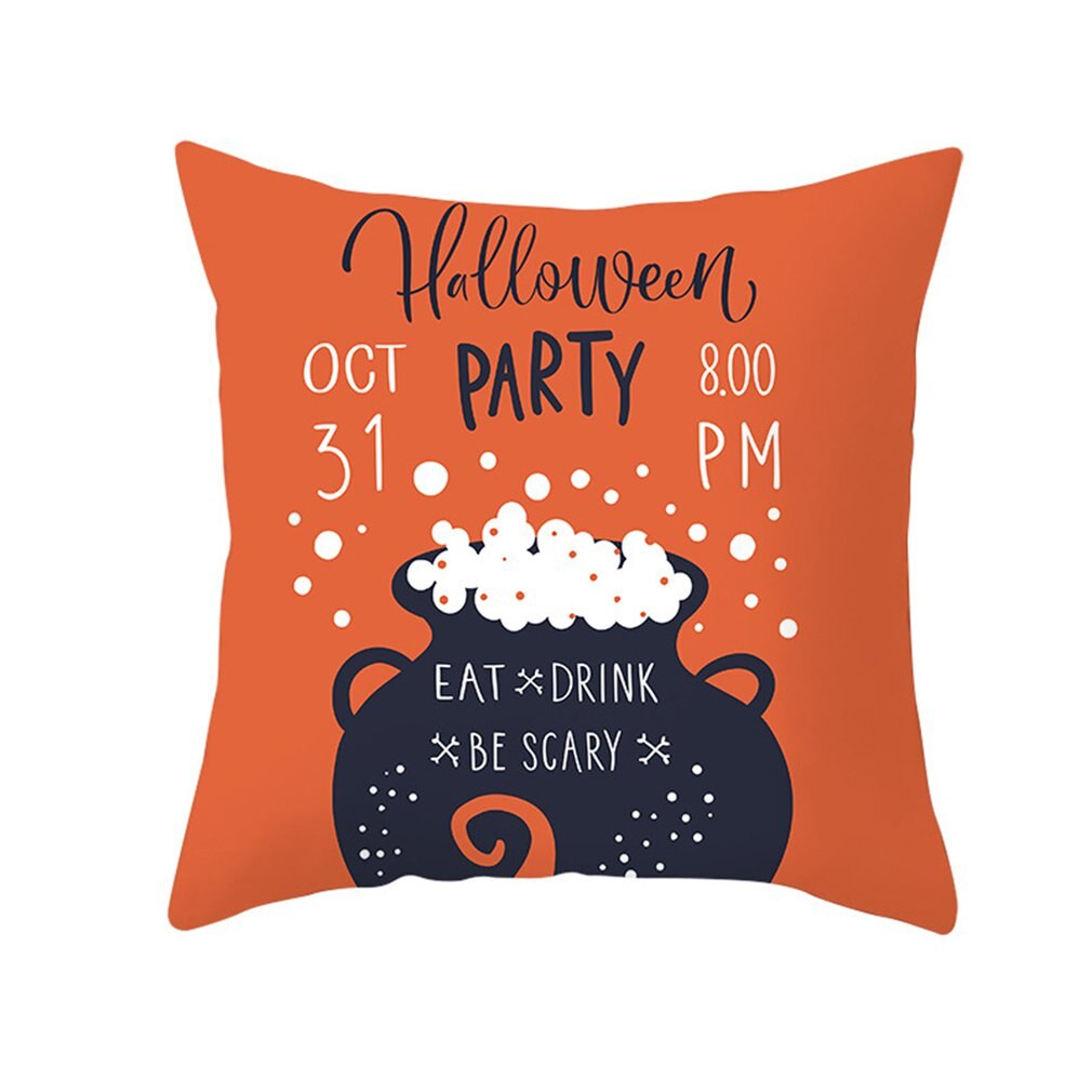 Halloween Decoratie Voor Thuis Cartoon Pompoen Vleermuis Ghost Kussensloop Horror Halloween Party Benodigdheden Accessoires Haloween Ornament: Geel