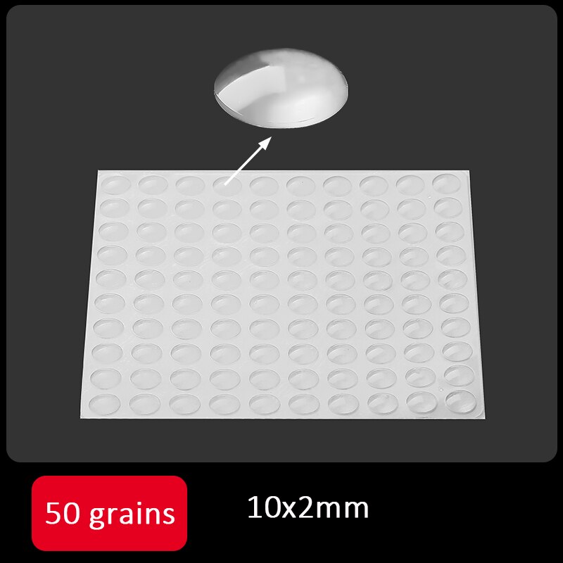 Amortisseur en Silicone auto-adhésif multifonction, protection pour meubles, bloc de porte antidérapant: 10x2mm 50 grain