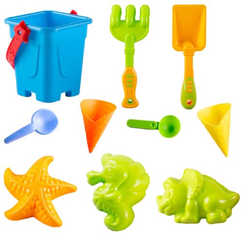 Juguetes De castillos De Playa De verano, herramientas De arena para palear arena en el reloj De arena, Juguetes para niños al aire libre, Juguetes De Playa, pasatiempos BE50TB: 10pcs set