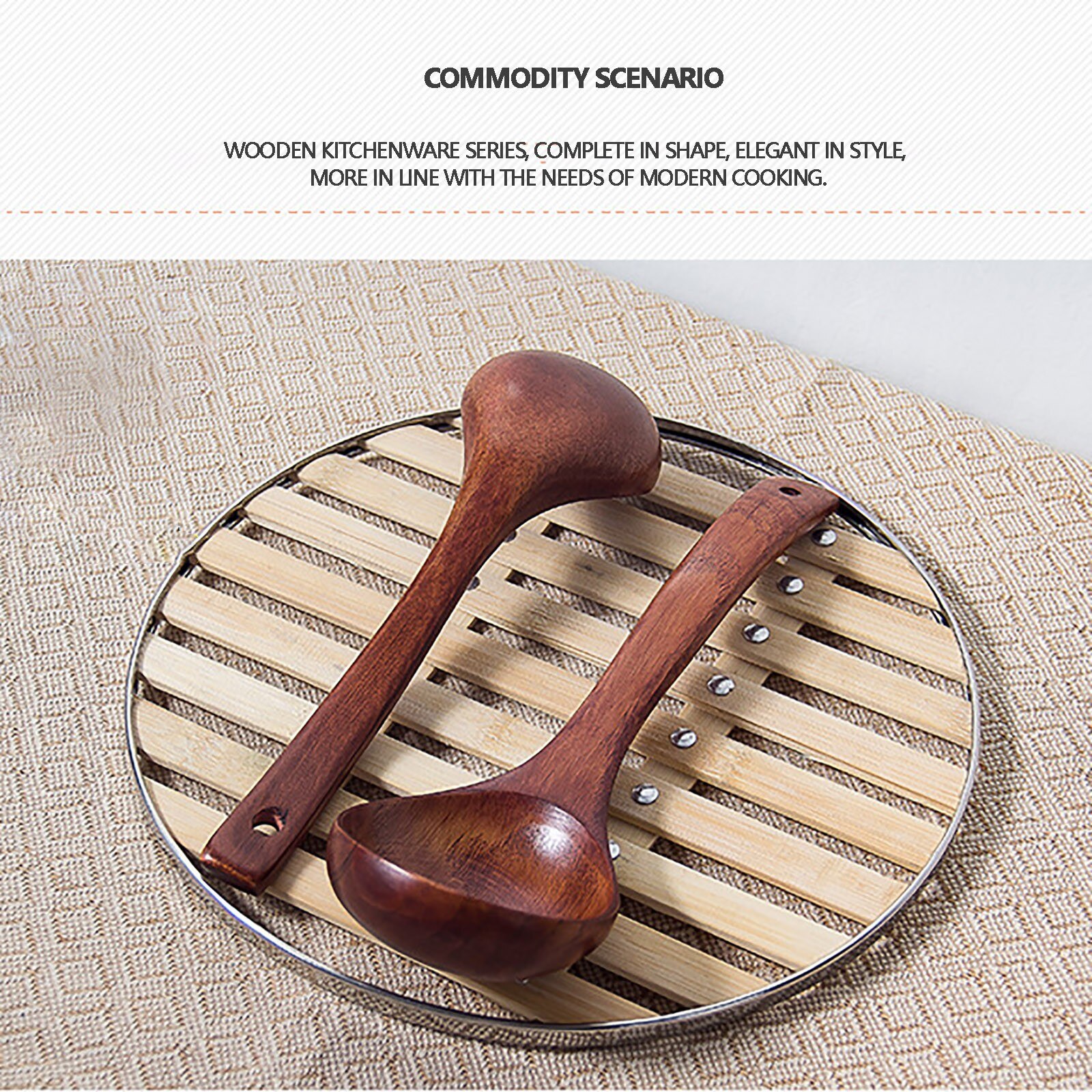 Wooden Spoon Bamboo Kitchen Cooking Utensil Tool Soup Teaspoon Catering Spoon Teaspoon Catering for Home Restaurant Kicthen