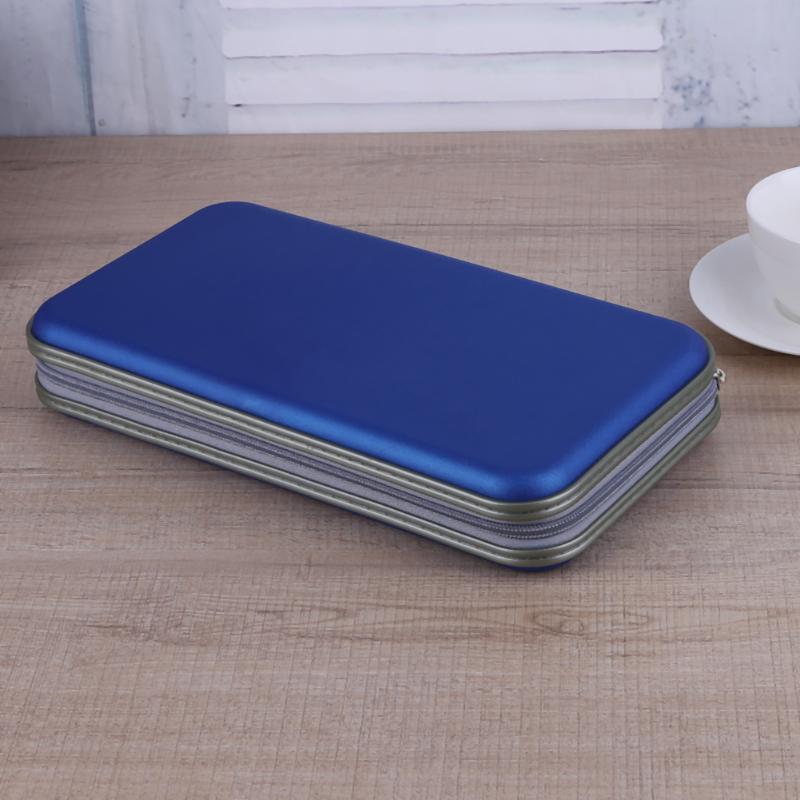 Portable 80pcs Capacity CD DVD VCD Disc Wallet Storage Organizer Case Holder Album Box Carry Pouch Bags