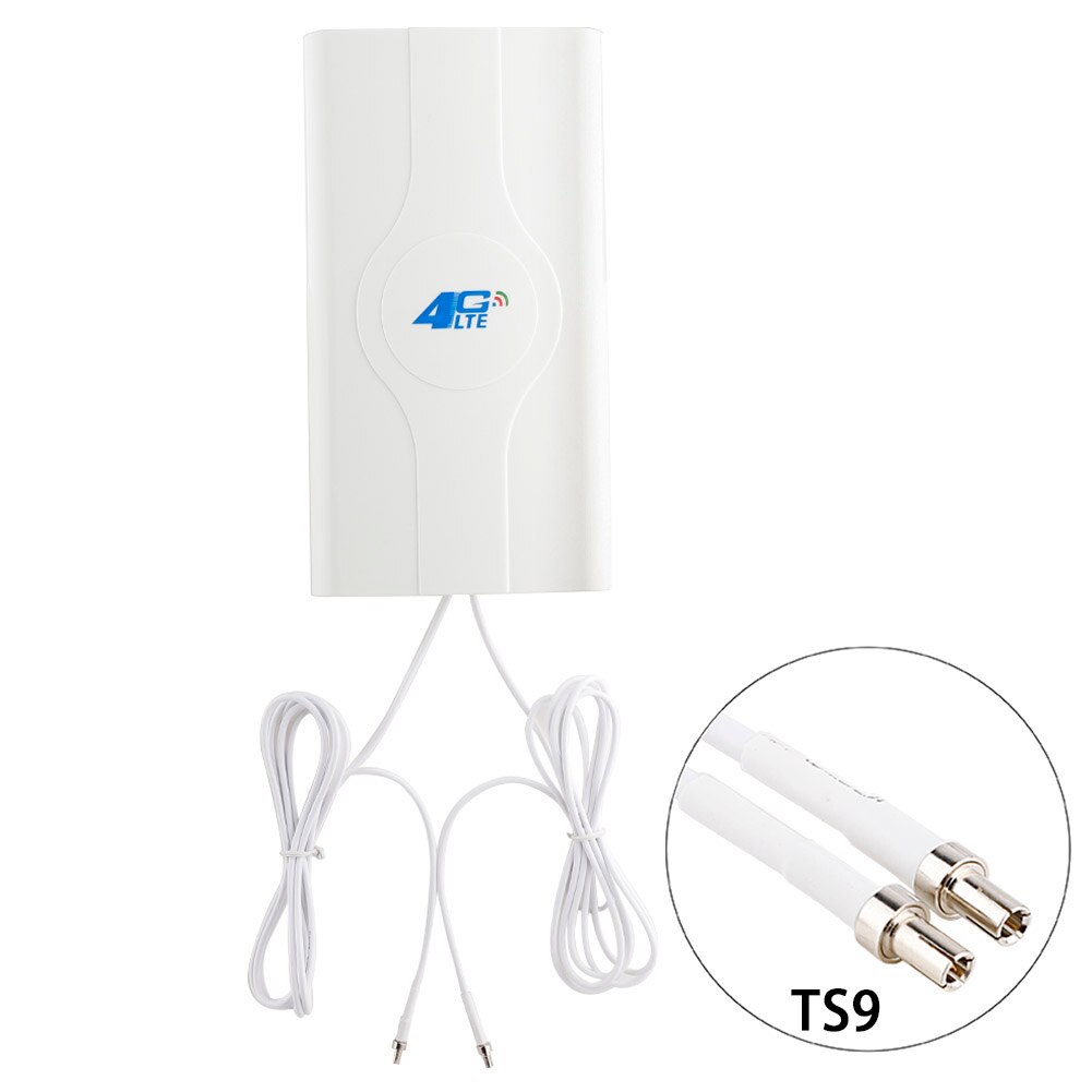 88dBI 4G LTE antenna Mobile antenna Booster Signal Amplifier mImo Panel Antenna 2*SMA-male/TS9/CRC9 Connector wIth 2M Cable: TS9 Connector