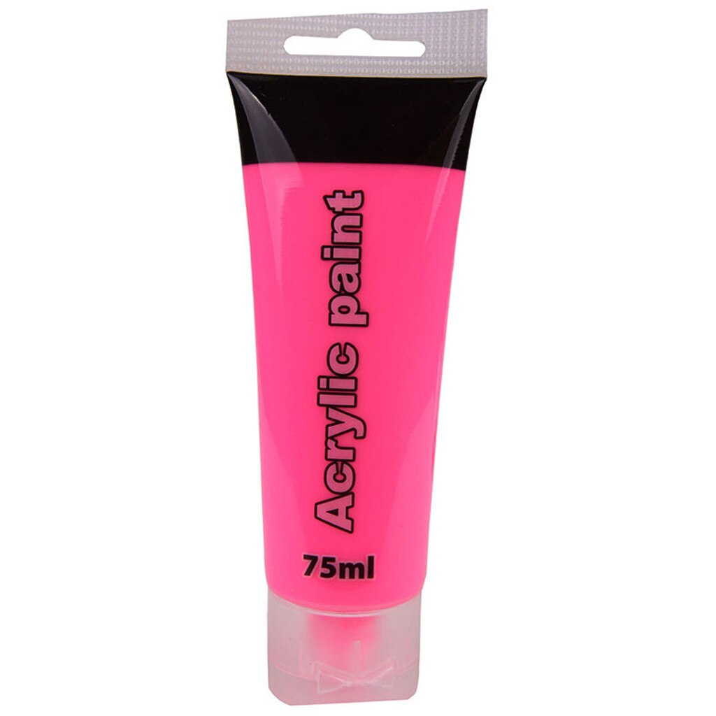 Acrylverf slang diy muurschildering textielverf voor kleding textiel nagelvezel pigment 12 kleuren optioneel ongeveer 75ml: Roze