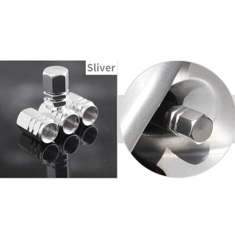 4 stk Dæksventilhætter - Aluminium Tyverisikret - Bolt-in Ventilationshætter til Bilfælge: 4 stk skiver 1
