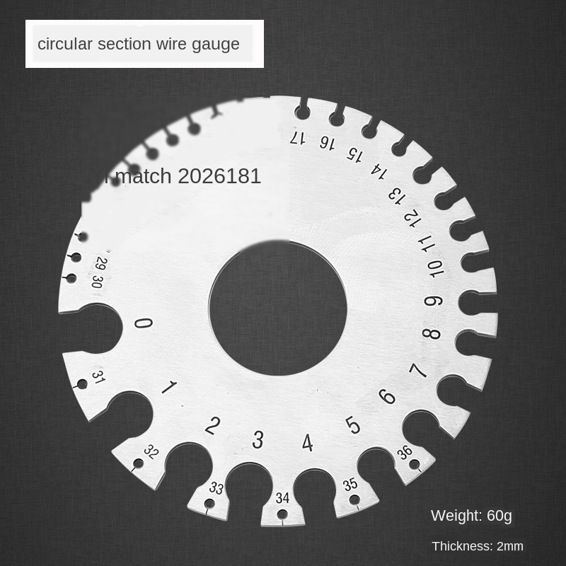 0-36 Ronde Awg Swg Wire Gauge Dikte Ruler Gauge Diameter Rvs Measurer Tool: Round