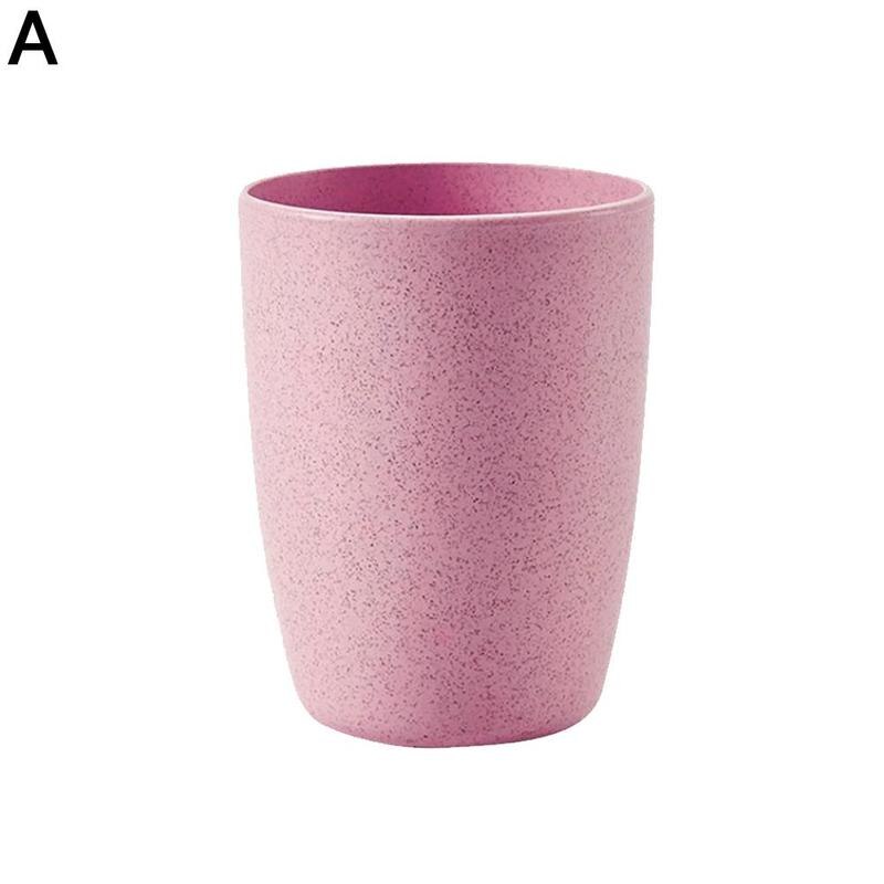 10.5 * 5.9cm Bathroom Toothbrush Water Cup Set Water Children's Bathroom Wheat Cup Portable Items Straw Household T C0W3: A