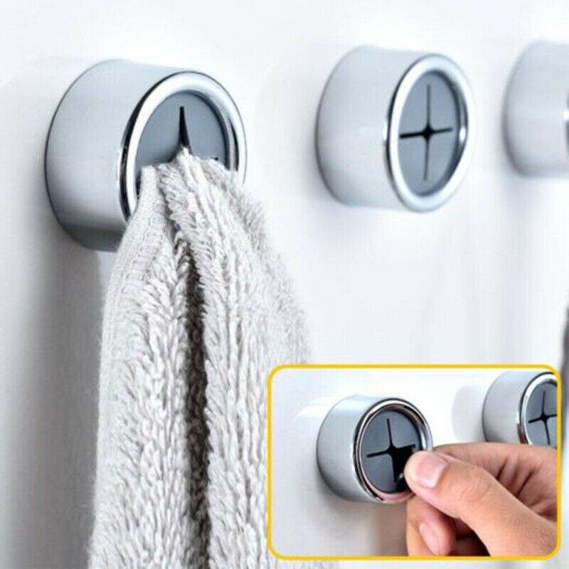 3 deler premium lim rundt håndkleholder, krok, kjøkkenhåndkleholder for bad, kjøkken og hjem, ingen boring er nødvendig