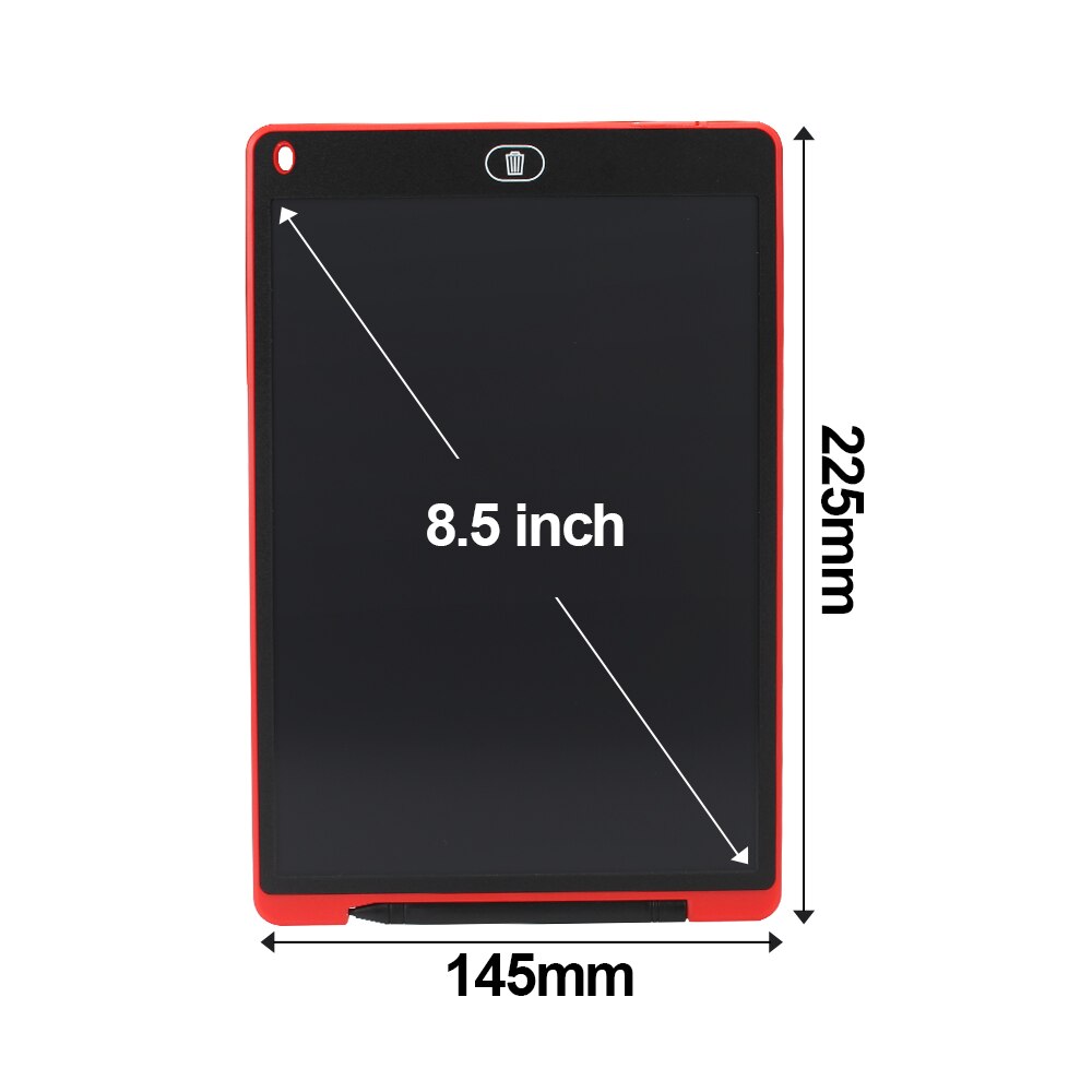 Graphic Tablet Drawing Tablet 8.5 12 Inch lcd Writing Tablet LED Light Drawing Pad Digital Board Electronic Smart Notebook: 8.5 inch Red
