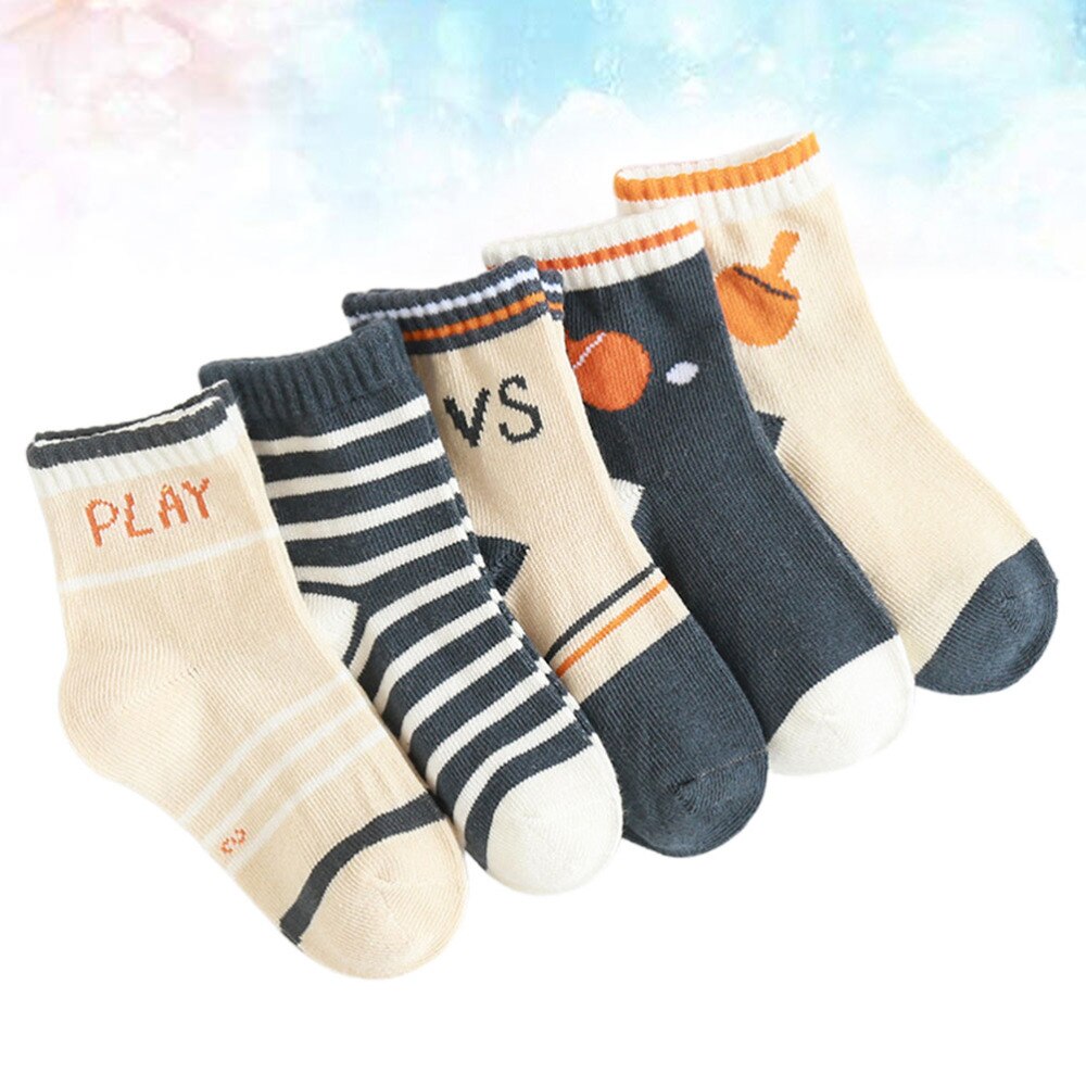 5 Pairs Knie Hight Kousen Huidvriendelijke Katoen Kid 'S Kous Voor Dagelijks Dragen Sport