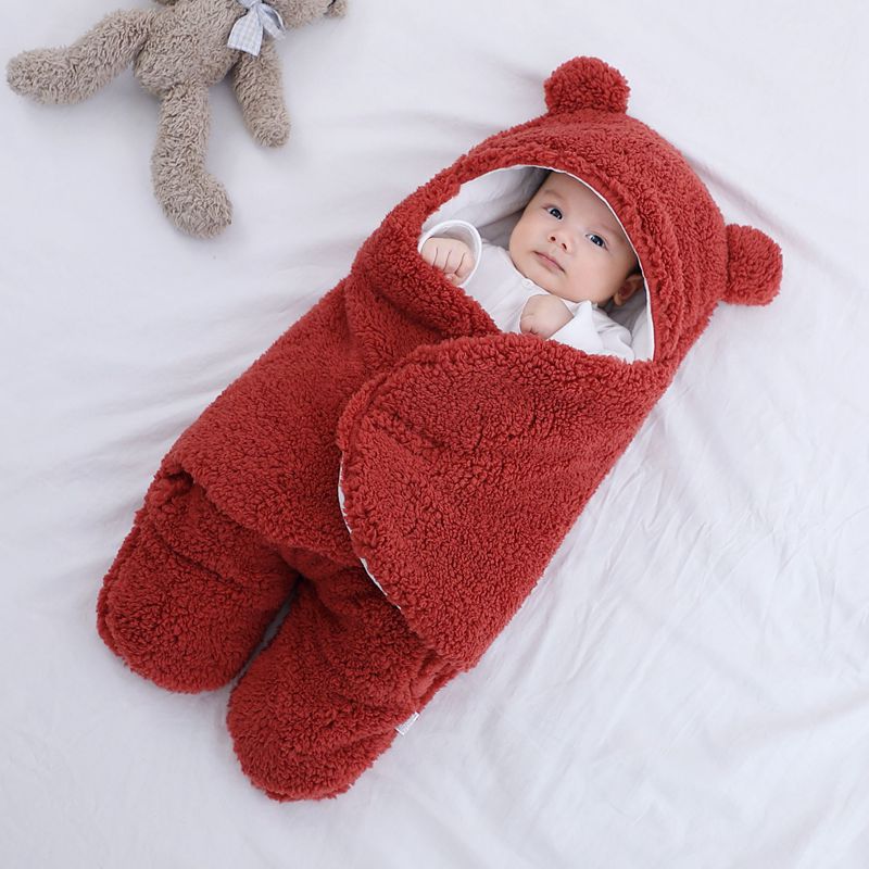 Super Zachte Baby Slaapzak Inbakeren Fleece Pasgeboren Ontvangen Deken Pluizige Warme Zuigelingsjongen Meisje Slapen Nursery Wrap Inbakeren: 10 / 6m