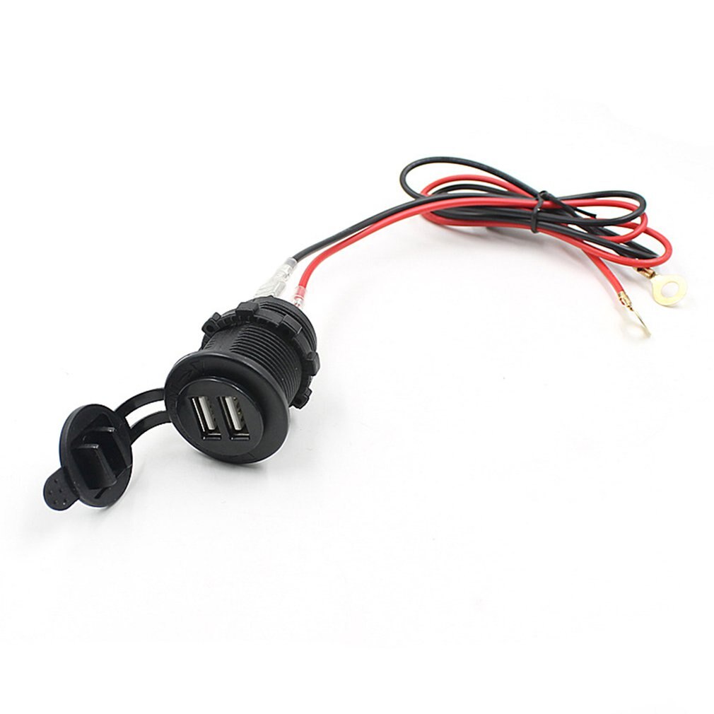Dual USB Hafen 12V Wasserdicht Motorrad Motorrad Ladegerät Adapter Netzteil Buchse für Telefon GPS MP4