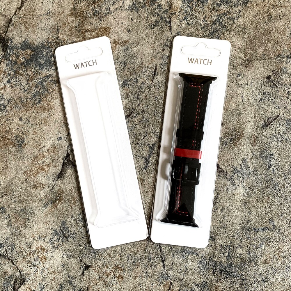 Caja de embalaje para Apple Watch, paquete de correa de cuero/silicona/nailon, estilo Simple Mini, 20 Uds.