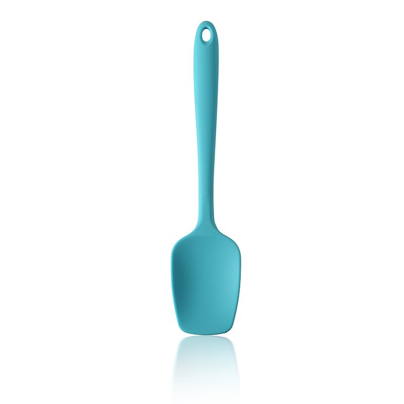 Food Grade Silicone Spatula Spoon Scraper Heat-Resistant Flexible Baking Mixing Spoon Buttter Ice Cream Scoop Kitchen Tools: Blue