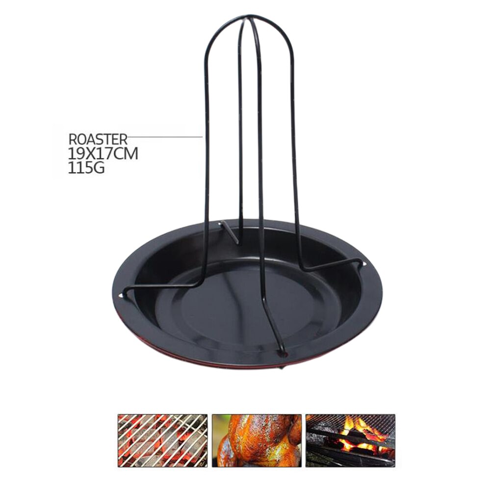 1PC Küche Outdoor BBQ Werkzeuge Huhn Ente Halter Rack Grill Stehen Rösten für BBQ Rib Nicht Stick Carbon Stahl grillen Werkzeuge