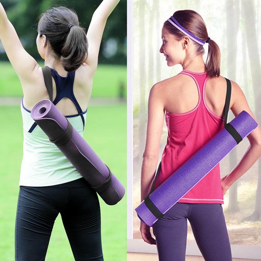 Adjustable Yoga Mat Sling Carrier Shoulder Strap Carry Belt Carrying Sling Retractable Cable Tie Back Light Yoga Mat