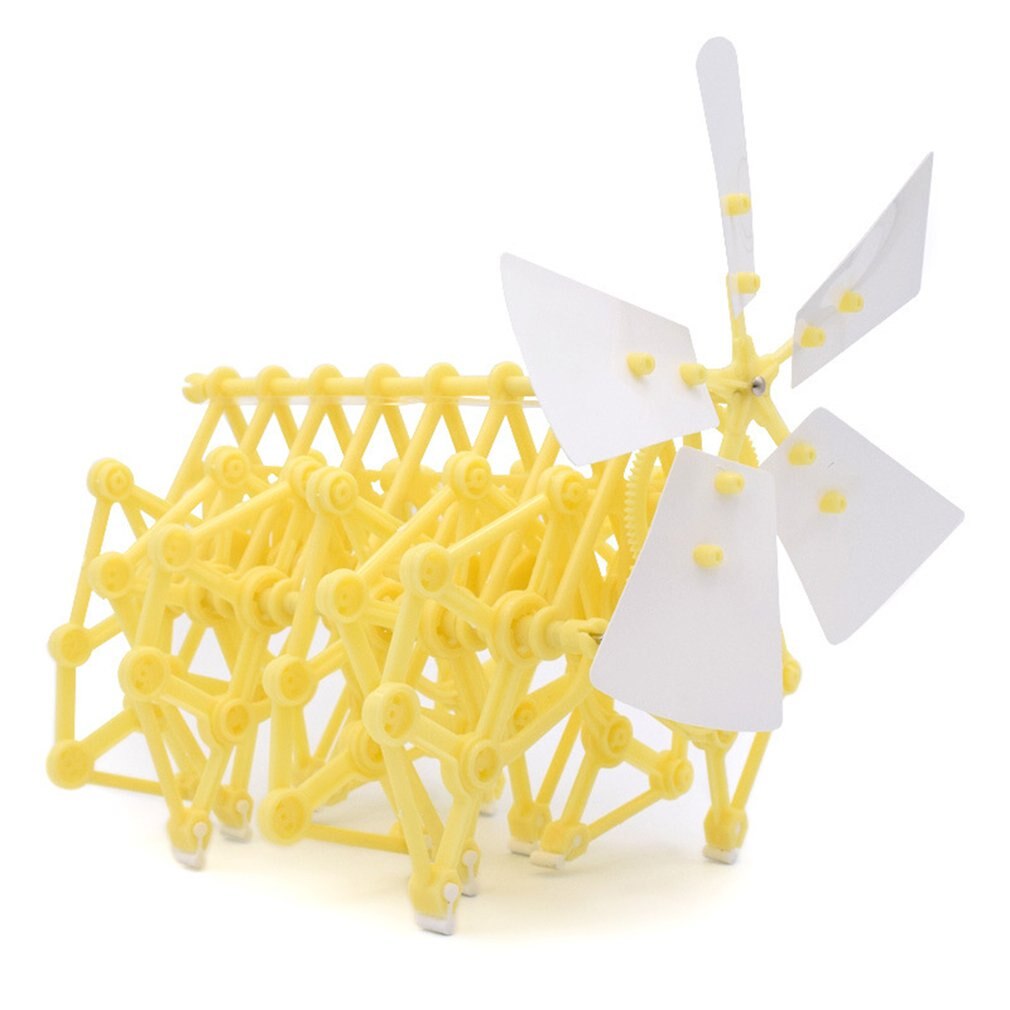 Bricolage en plastique éolienne bête bionique Animal technologie bricolage enfants jouet Robot éolien mécanique bête assemblé modèle