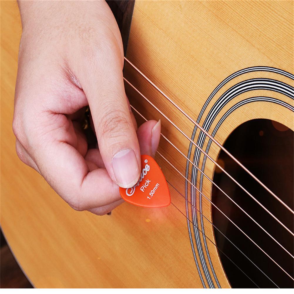 Púas de guitarra Abs esmeriladas de varios grosores, accesorios mediadores de púas, instrumentos musicales de cuerda, 100 unids/caja