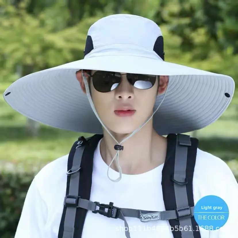 Gorra de pesca para viajes al aire libre, sombrero de sol de ala grande para hombre, sombrero de escalada de montaña, sombrero de pescador, sombrero de protección solar impermeable para hombres An