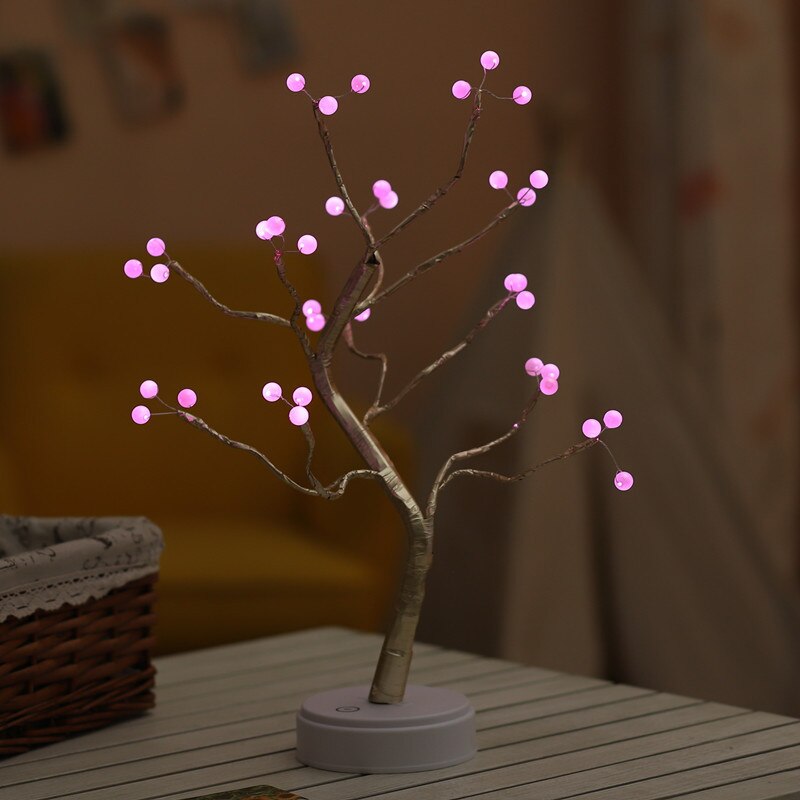 THE FAIRY LIGHT SPIRIT TREE SPARKLY TREES LED Night Light Mini Christmas Tree Copper Wire Garland Lamp Fairy Lights Lamp: 06