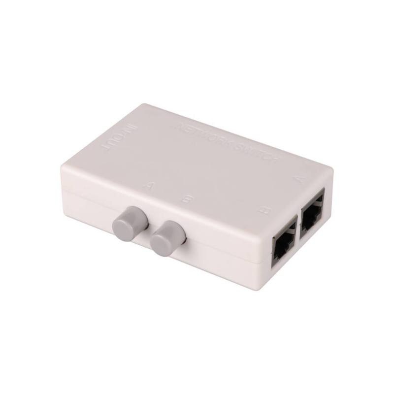 EDAL Mini 2 Port RJ45 RJ-45 Netwerk Switch Ethernet Netwerk Box Switcher Dual 2 Way Port Handmatige Sharing Switch Adapter HUB