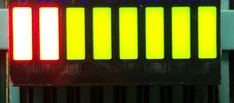 20pcs 20*10mm light bar 8 grid digital tube Red Green Blue Yellow White LED digital light bar 10 segment LED light bar display: 2R 6YG