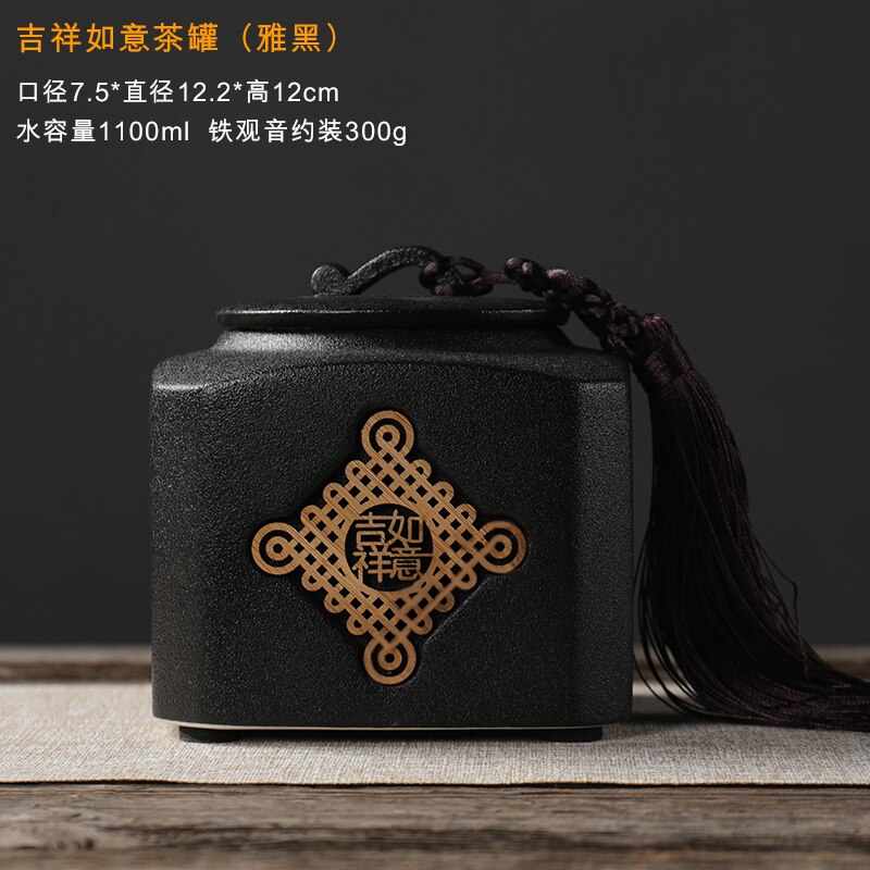 Vierkante theedoos van keramiek, chinese theebladeren, container, tie kuan yin theedoos, afsluitdeksel, geurbestendig, doos voor theeopslag  ac50te: Stijl 5