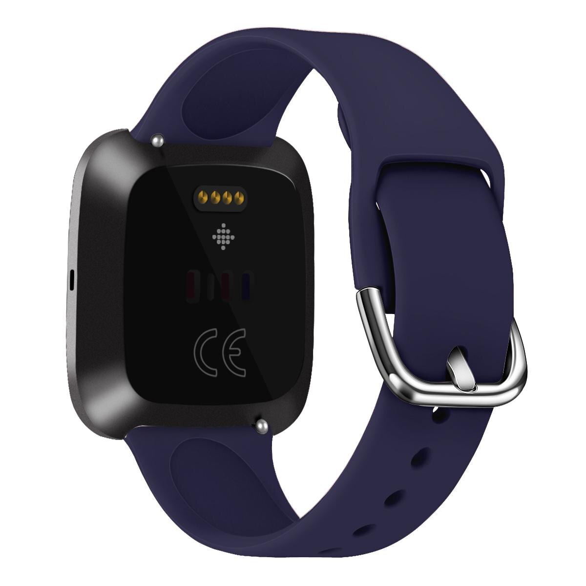 Silikon Armband Für Fitbit Versa 2 Band Smart Uhr Wirst Armband Ersatz Gummi Armband Für Fitbit Hohe Band: 05 purple
