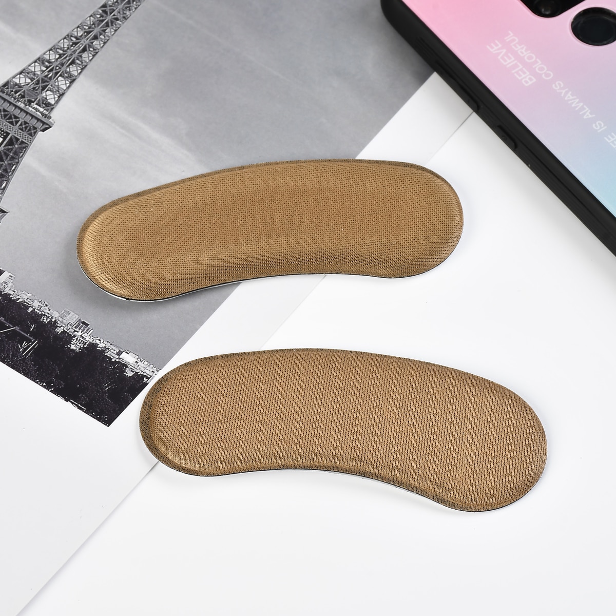 2 Pairs Voetverzorging Gel Siliconen Hiel Grip Terug Liner Shoe Binnenzool Pad Kussen Inserts Voetverzorging Protector Voet Patch