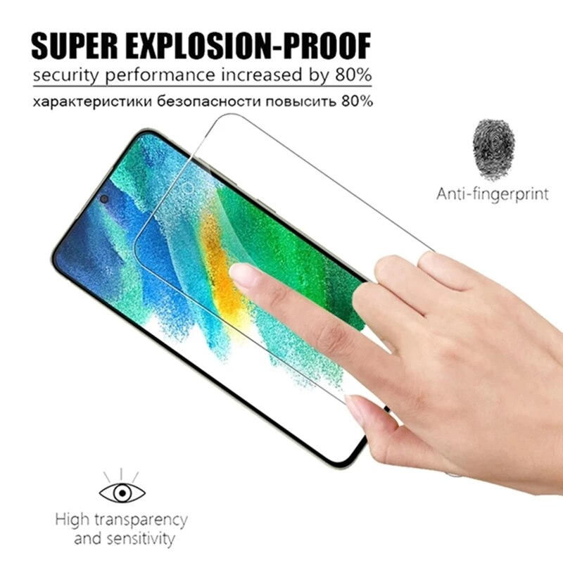 3 stück gehärtetes glas für samsung Galaxis  s20fe 4g displayschutzfolie für samsung Galaxis  a03 a13 a23 a52 a53 a73 s21fe 5g schutzglas