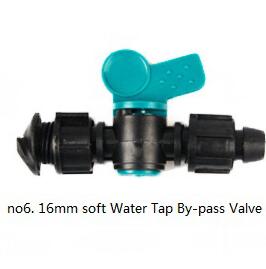 5pcs 16-Kinds Drip Irrigation Tape Ball Valves 1/2" Thread 16mm 20mm 25mm Barbed Connectors Trickle Irrigation Water Pipe Valve: No.6