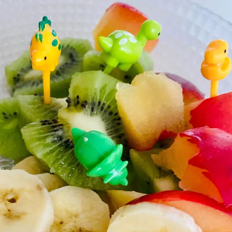 Animal Fruit Fork Food Grade Plastic Mini Cartoon Kids Cake Fruit Toothpick Bento Lunch Bento Accessories Party Decoration