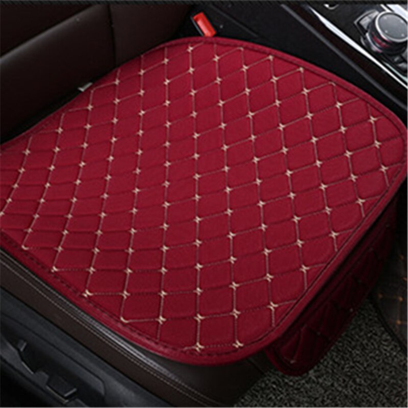 Fundas de lino para asiento de coche, Protector de tela de lino para asiento delantero y trasero, no deslizante, accesorios universales: Purple front 1pc