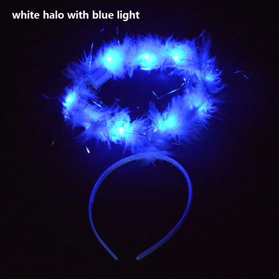 Home Light up Halo Headband Angel Wings Festive LED Glow Headband for Women and Girls Glow Party Supplies: MINT GREEN