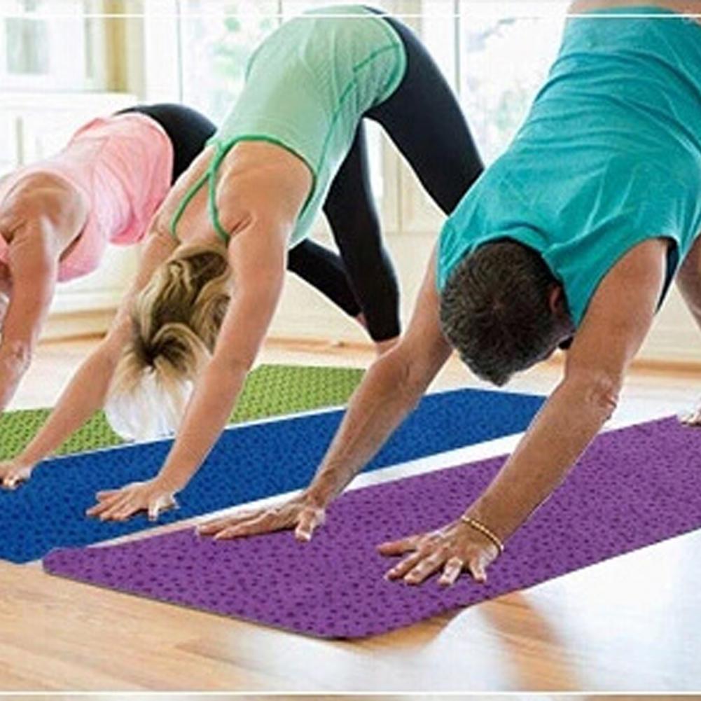 183 cm x 63 cm yogamat antislip naden opvouwbare yoga antislip deken fitnessoefening pilates mat yoga handdoek sportdeken