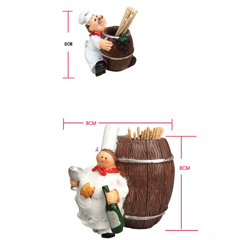 American Pastoral Cute Fat Chef Toothpick Holder Household Personality Simple Kitchen Restaurant Storage Box