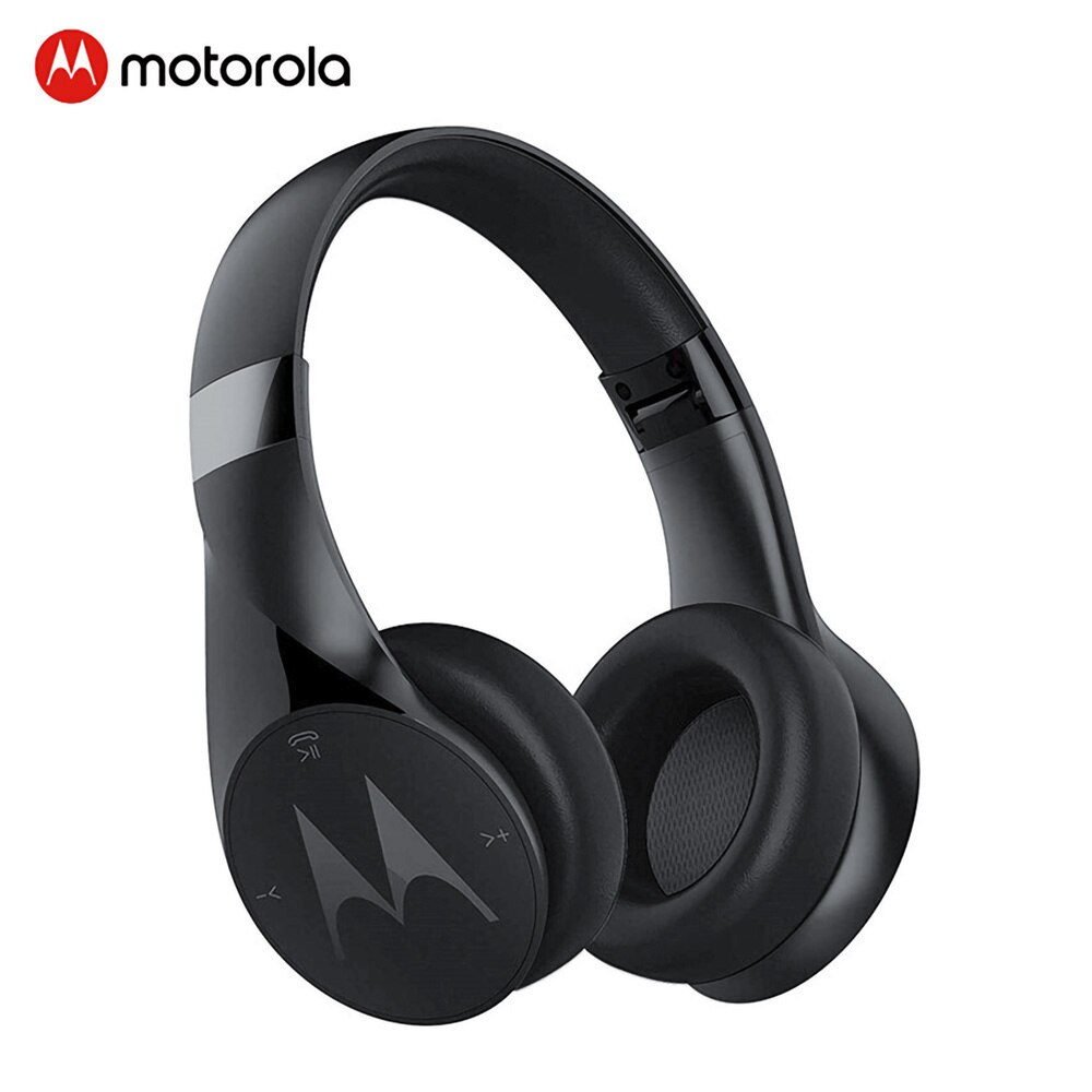 Motorola Pulse Escape+ Bluetooth Headphone Wireless Game Headphones Wowoofer Stereo Noise-lowering Headset Foldable Headset plus: Black