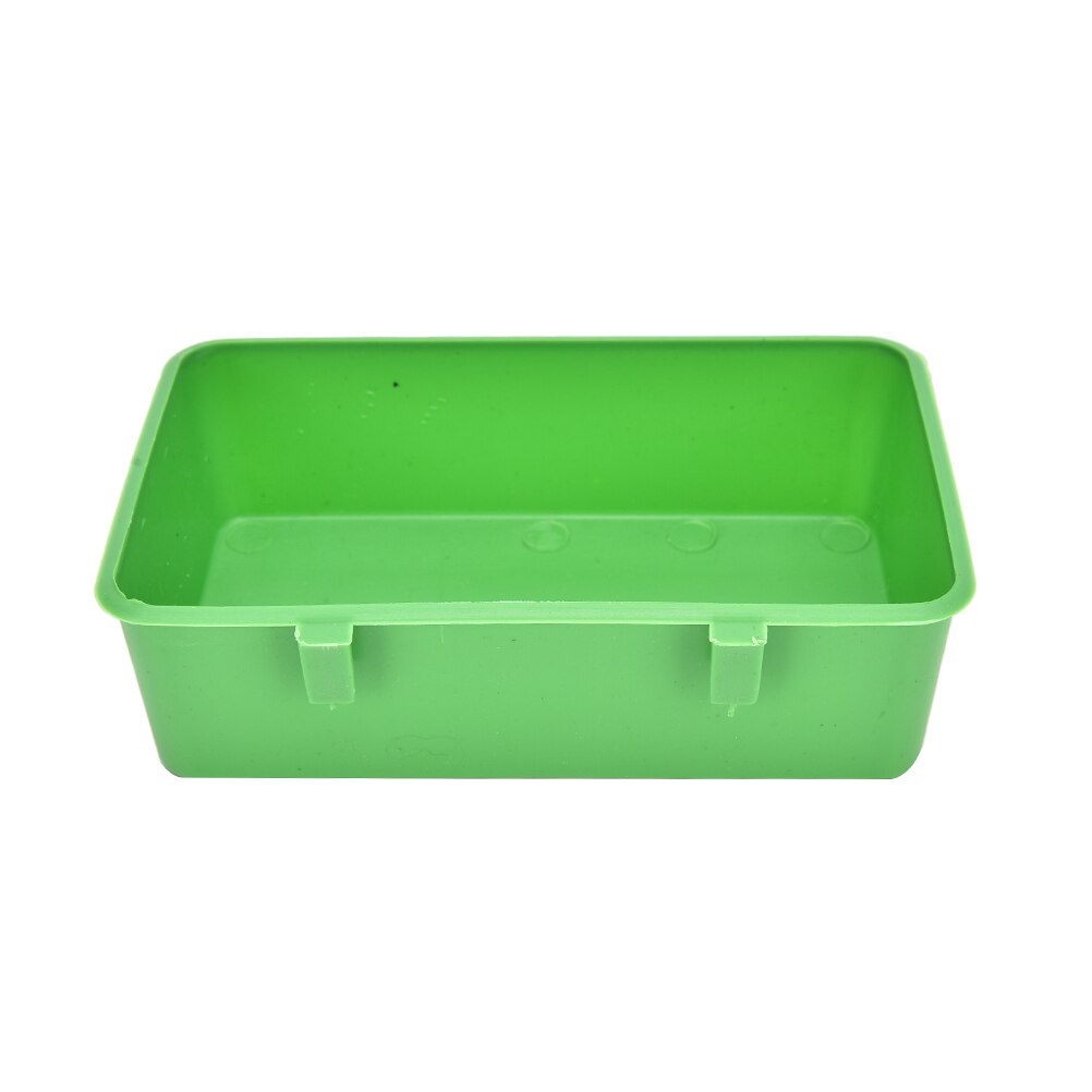 1 unidad de plástico para bañera de aves y loros, caja de limpieza para alimentar comida, caja de agua, accesorios de juguete para mascotas